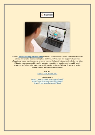 Comprehensive Personal Training Software Online for Trainers | Fitbudd