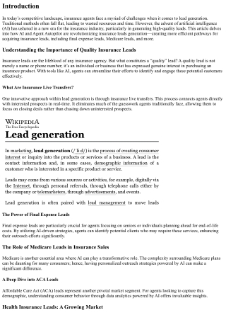 Revolutionizing Insurance Leads Generation with AI and Agent Autopilot.