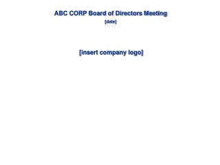 ABC CORP Board of Directors Meeting [date]