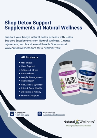 Shop Detox Support Supplements at Natural Wellness - www.naturalwellness.com