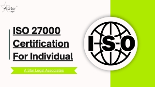 ISO 27000 Certification For Individuals