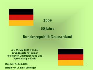 2009 60 Jahre Bundesrepublik Deutschland