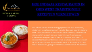 Ontdek Annapurna Kitchen: Indiaas Restaurant in Oud-West