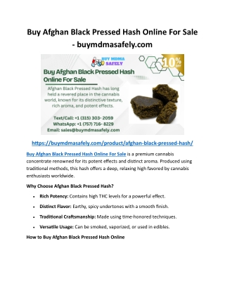 Buy Afghan Black Pressed Hash Online For Sale - buymdmasafely