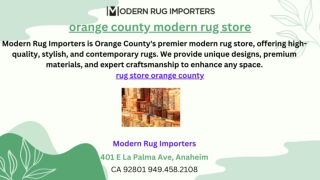 orange county modern rug store