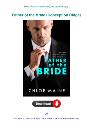Books Father of the Bride (Conception Ridge) 