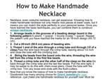 How to Make Handmade Necklace