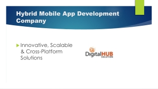 Hybrid Mobile App Development Company