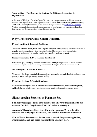 Paradise Blog