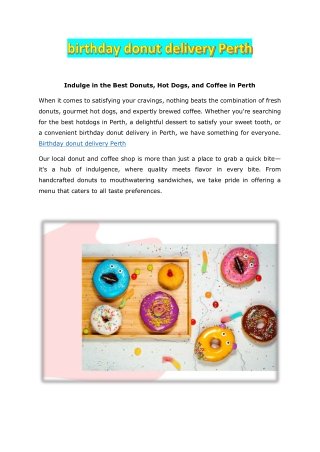 birthday donut delivery Perth