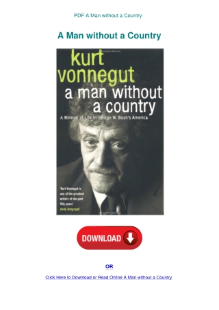 PDF A Man without a Country