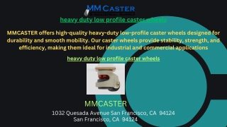heavy duty low profile caster wheels
