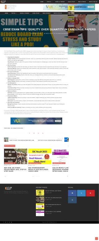 CBSE Exam Tips Quality Over Quantity in Language Papers