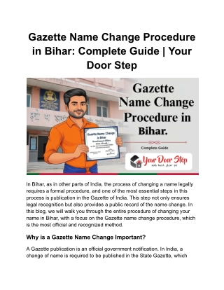 Gazette Name Change Procedure in Bihar_ Complete Guide _ Your Door Step