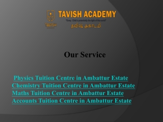 Accounts Tuition Centre in Ambattur Estate