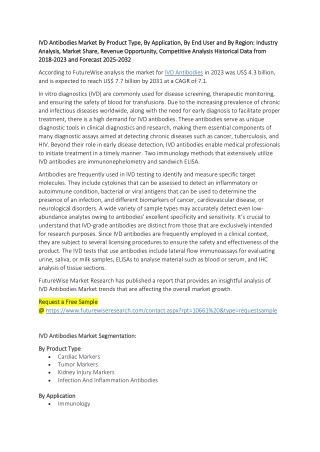 Key Factors Shaping the Growth of the IVD Antibodies Market