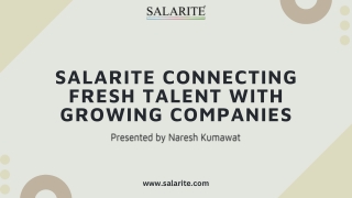 Salarite Revolutionizes Recruitment: Connecting Fresh Talent with Growing Compan