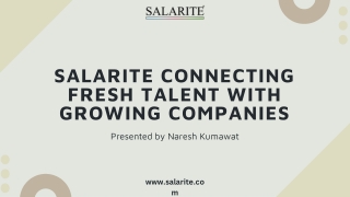 Salarite Revolutionizes Recruitment: Connecting Fresh Talent with Growing Compan