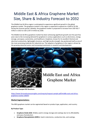 Graphene Market Growth in Middle East & Africa: Industry Share and Trends by 203