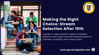 Guiding Students to the Right Stream After 10th