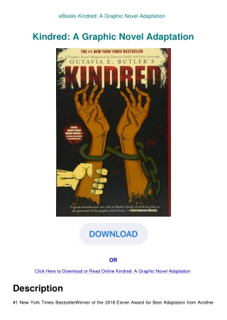 eBooks Kindred A Graphic Novel Adaptation