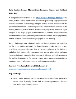 Data Center Storage Market