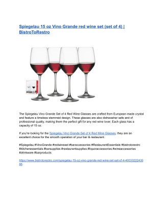 _Spiegelau 15 oz Vino Grande red wine set (set of 4) _ BistroToRestro