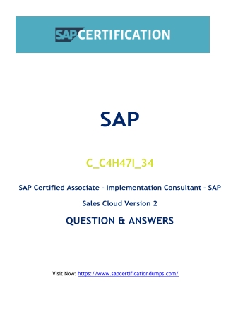 Can C_C4H47I_34 Exam Dumps Really Improve Your SAP Certification Score?