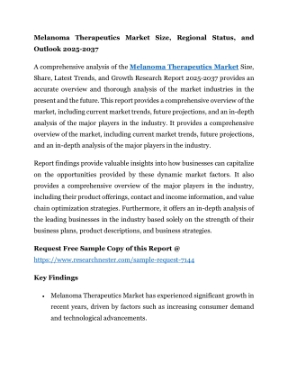 Melanoma Therapeutics Market