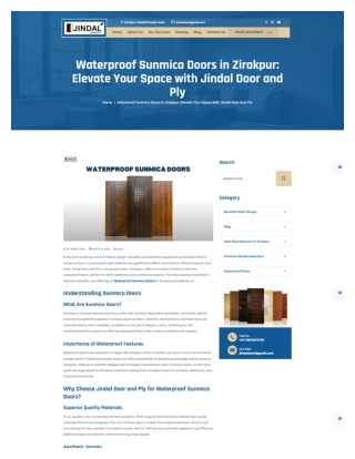 Waterproof Sunmica Doors in Zirakpur By Jindal Door And Ply