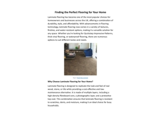 Finding the Perfect Flooring for Your Home