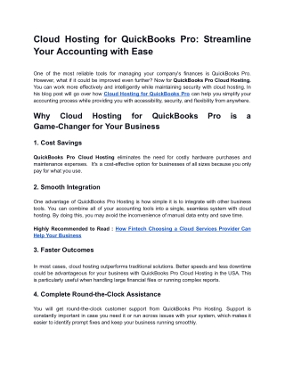 Cloud Hosting for QuickBooks Pro_ Streamline Your Accounting with Ease