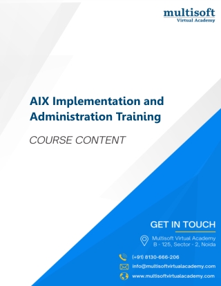 Master AIX Implementation and Administration Training | Multisoft Virtual Academ