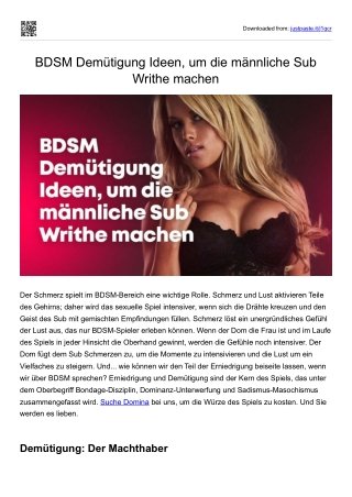 BDSM Demütigung Ideen, um die männliche Sub Writhe machen