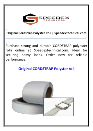 Original Cordstrap Polyster Roll Speedextechnical.com