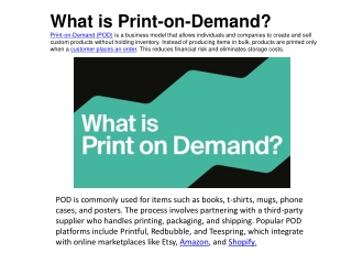 What is Print-on-Demand