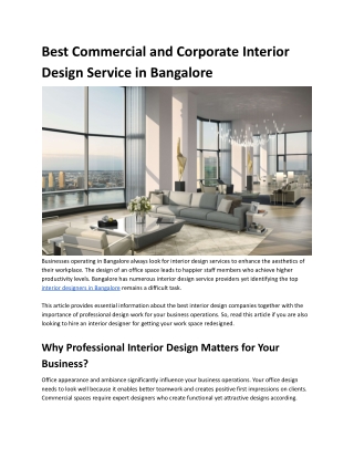 Best Commercial and Corporate Interior Design Service in Bangalore (1)