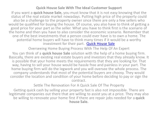 Quick House Sale