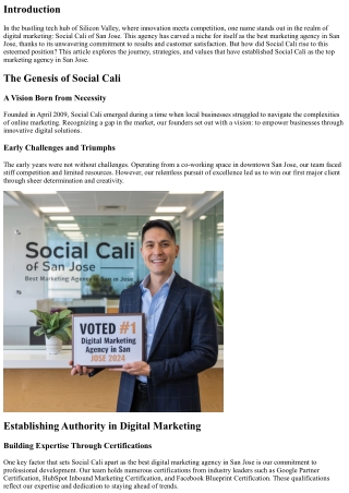 How Social Cali Became the Best Marketing Company in San Jose, CA