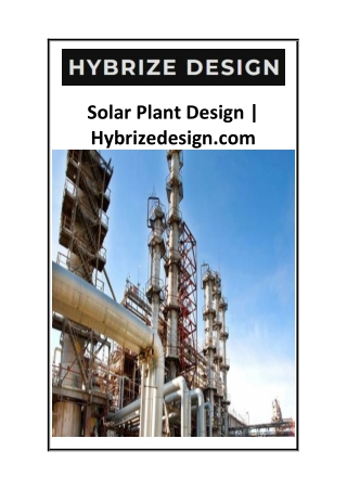 Solar Plant Design  Hybrizedesign.com