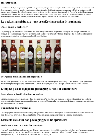 Le rôle clé du packaging dans le marketing des spiritueux