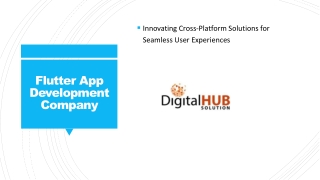Top Flutter App Development Company | Build Cross-Platform Apps