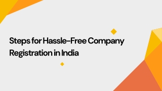 Steps For Company Registration