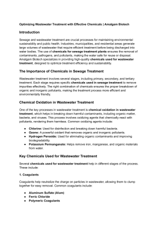 Optimizing Wastewater Treatment with Effective Chemicals _ Amalgam Biotech (1)