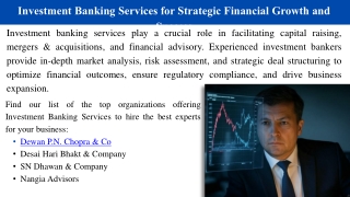Expert Investment Banking Services for Strategic Financial Growth and Success