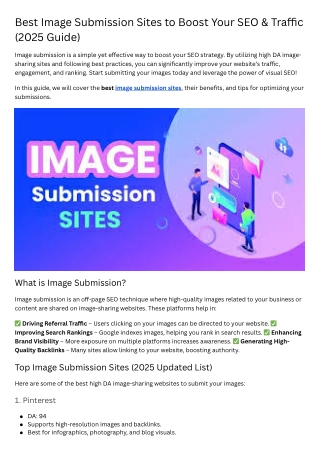 Image Submission Sites