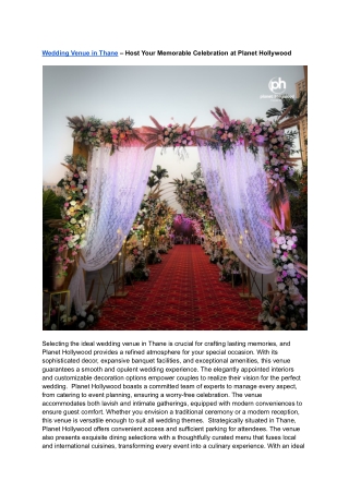 Wedding Venue in Thane