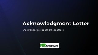 Acknowledgement Letter Sample