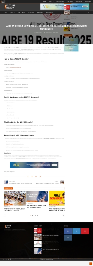 AIBE 19 Result News 2025 Live Steps to Check AIBE 19 Results When Announced