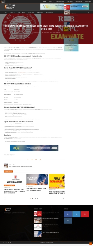 RRB NTPC Exam Dates News 2025 Live How, Where to Check Exam Dates When Out